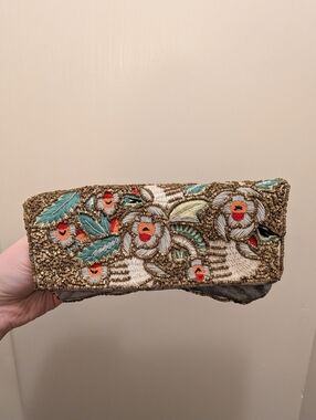 Noonday Collection Beaded Embroidered Floral Clutch